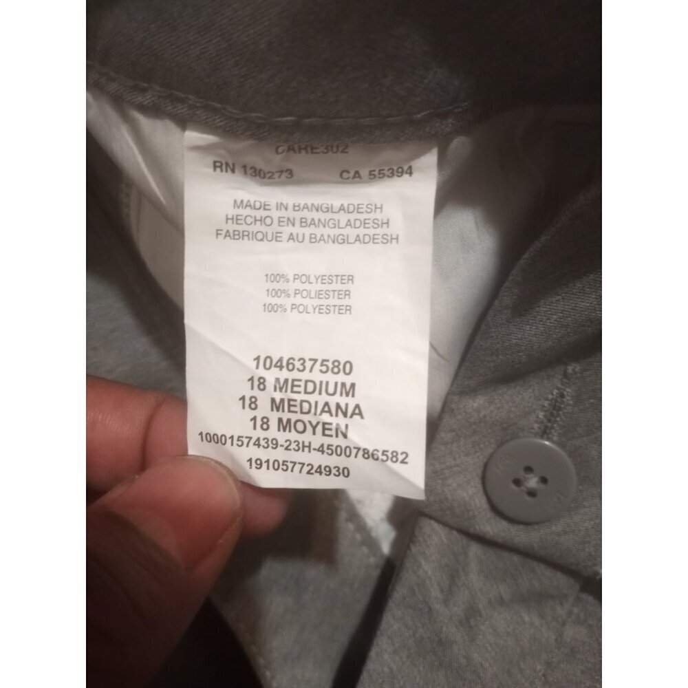 New Lee Women's Size 18 Gray Straight Leg Mid Rise Pants Wrinkle Free NWT - Picture 9 of 12